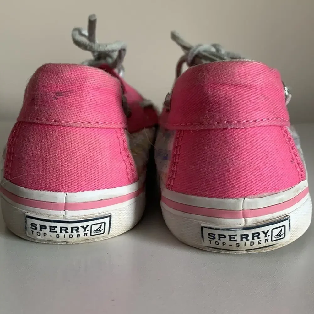 Plaid Sparkle Pink Sperry Boatshoes